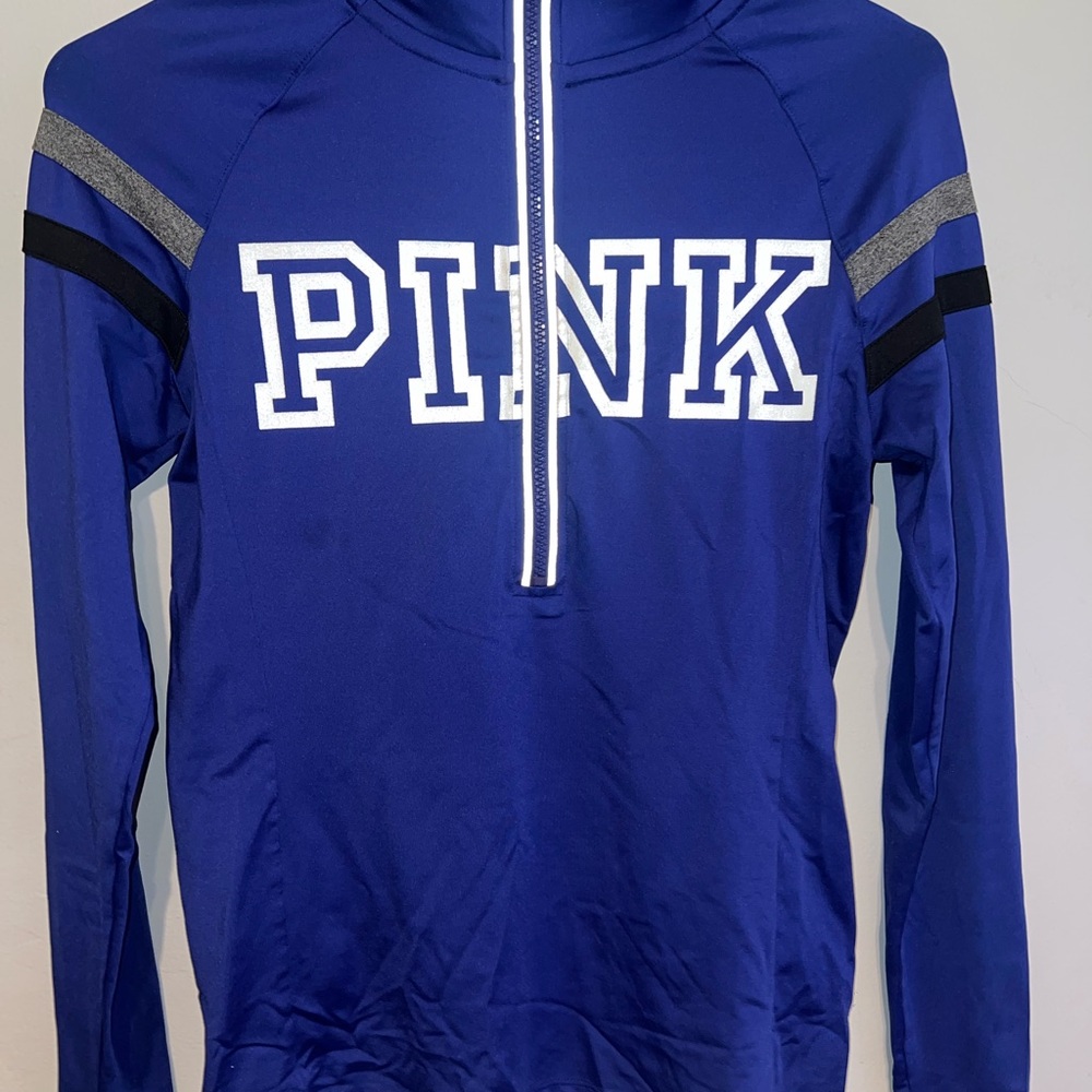 Blue PINK Quarter-Zip Pullover